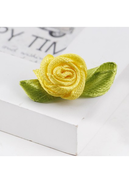 Işık Gül Rozet 50 Adet Mini Saten Kurdele Çiçekler Ipek Gül Kafa Şerit Dıy Düğün Yay Aplikler El Sanatları Dikiş Giyim Aksesuarları Süslemeleri (Yurt Dışından) indirimleri