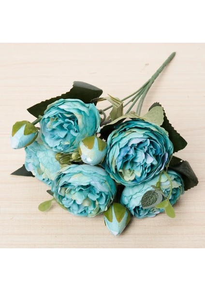 Mavi 4 30 cm Şakayık Yapay Çiçekler Ev Düğün Dekoratif Sahte Bitki Dekorasyon Aksesuarları Için (Yurt Dışından)