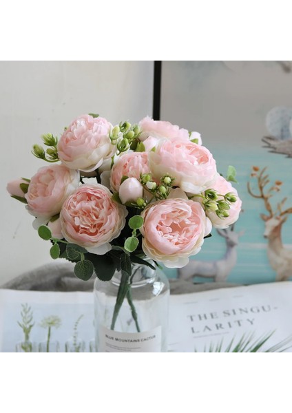 Mavi 4 30 cm Şakayık Yapay Çiçekler Ev Düğün Dekoratif Sahte Bitki Dekorasyon Aksesuarları Için (Yurt Dışından) modelleri