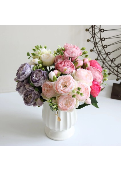 Mavi 4 30 cm Şakayık Yapay Çiçekler Ev Düğün Dekoratif Sahte Bitki Dekorasyon Aksesuarları Için (Yurt Dışından) fırsatları