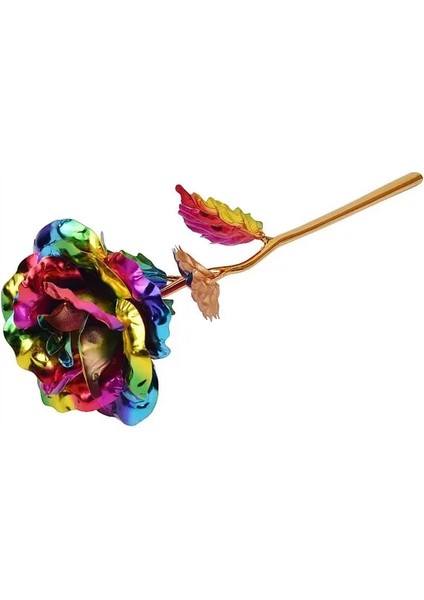 Renkli-2 24K Kaplama Altın Gül Çiçek Yapay Çiçek 24K Folyo Gül Galaxy Kutusu Doğum Günü Sevgililer Günü Yeni Yıl Yaratıcı Hediye Güller (Yurt Dışından)