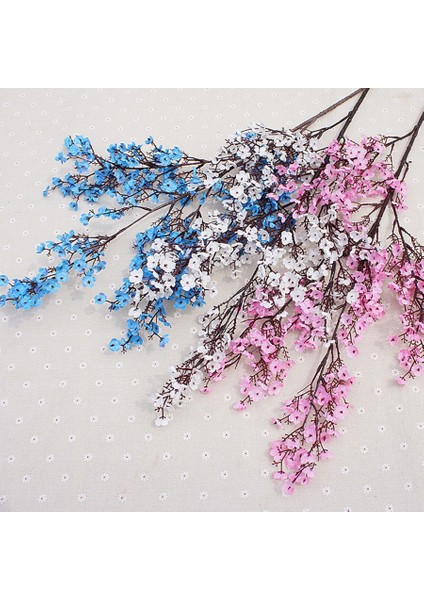 Turuncu Pembe Kiraz Çiçeği Plastik Şube Yapay Ipek Çiçekler Sakura Düğün Ev Mağaza Dekorasyonu Için Beyaz Sahte Çiçekler Dıy Aralık (Yurt Dışından)
