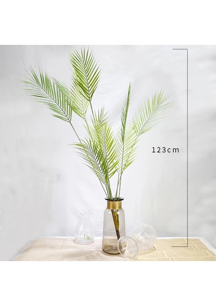 D1 Plastik Yapay Palmiye Yaprağı Bitkiler Yeşil Çöl Yaz Dekorasyon Tropikal Sahte Bitki Bahçe Ev Orman Parti Dekor Düğün (Yurt Dışından) indirimleri