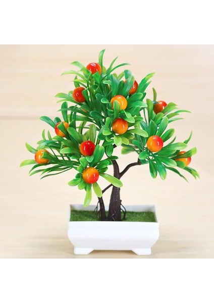 H Yapay Meyve Limon Elma Portakal Simüle Bonsai Ev Dekorasyon Saksı Bitki Oturma Odası Süsleme Sahte Ağaç Bitkiler (Yurt Dışından)