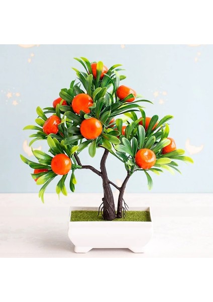 H Yapay Meyve Limon Elma Portakal Simüle Bonsai Ev Dekorasyon Saksı Bitki Oturma Odası Süsleme Sahte Ağaç Bitkiler (Yurt Dışından)