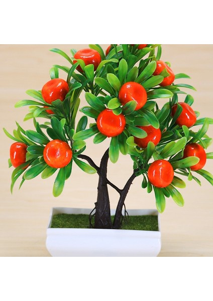 H Yapay Meyve Limon Elma Portakal Simüle Bonsai Ev Dekorasyon Saksı Bitki Oturma Odası Süsleme Sahte Ağaç Bitkiler (Yurt Dışından)