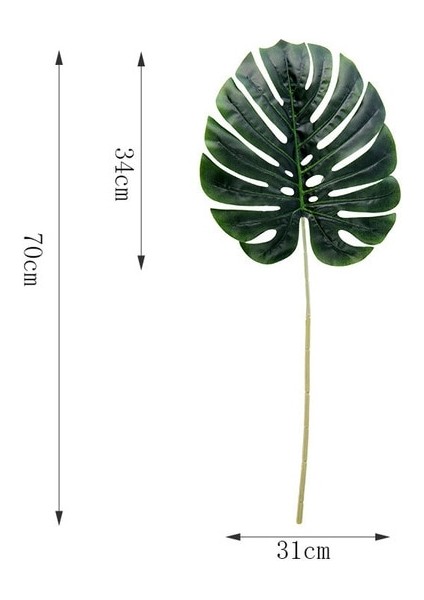 STYLE03 Koyu Yeşil Tek Parça Monstera Yapay Bitkiler Plastik Tropikal Palmiye Ağacı Yaprakları Ev Bahçe Dekorasyonu Aksesuarları Fotoğraf Dekoratif (Yurt Dışından)