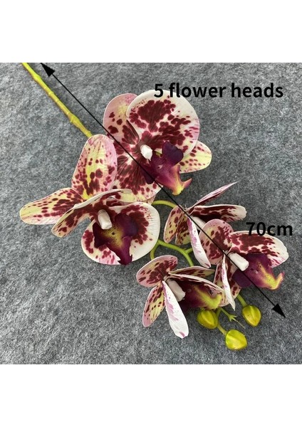 S Yapay Bitkiler Simülasyon Yeşil Güve Orkide Yaprakları Pu Phalaenopsis Dekoratif Çiçekler Mikro Peyzaj Ev Düğün Dekorasyon (Yurt Dışından)