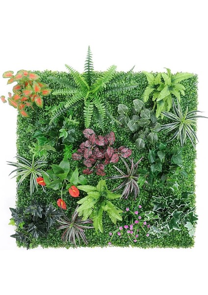 Perilla Yaprağı Yeni 40X60 cm Sahte Bitki Yapay Yeşil Bitki Duvar Yapay Çim Panel Duvar Açık Ev Mağaza Arka Plan Sahte Çim Dekorasyon (Yurt Dışından)