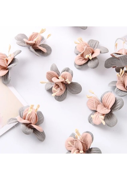 08A HG9404 10 Adet 10/20 Adet 4 cm Yapay Çiçekler Ipek Sahte Çiçek Kafa Dıy Düğün Parti Dekorasyon Çiçek Çelenk Karalama Defteri Zanaat Aksesuarları (Yurt Dışından)