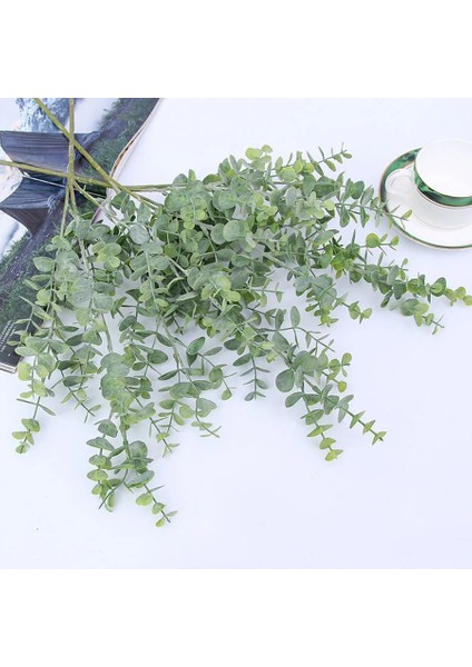 Yeşil Bitki Yapay Plastik Bitkiler Ağaç Yaprakları Yeşil Okaliptüs Şube Bahçe Düğün Dekorasyon Için Sahte Sahte Yeşillik Yılbaşı Dekoru (Yurt Dışından) fırsatları