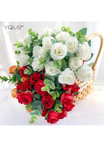 Açık Pembe 02 Yapay Çiçekler 6 Kafaları Yapay Şakayık Pembe Ipek Çay Gül Dıy Ev Bahçe Düğün Dekorasyon Için Dıy Yapay Sahte Çiçek (Yurt Dışından)
