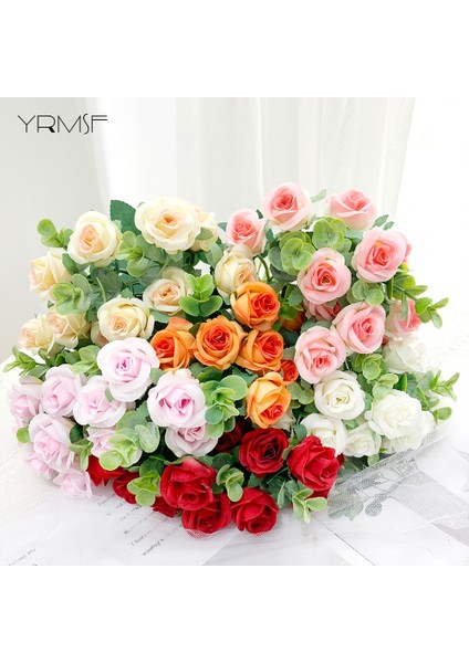 Açık Pembe 02 Yapay Çiçekler 6 Kafaları Yapay Şakayık Pembe Ipek Çay Gül Dıy Ev Bahçe Düğün Dekorasyon Için Dıy Yapay Sahte Çiçek (Yurt Dışından)