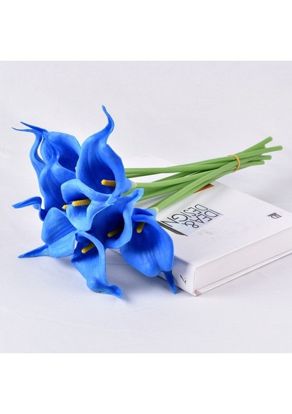 Mavi 20 Adet 5/10/15/20 Adet Gerçek Dokunmatik Calla Lily Yapay Çiçekler Calla Lily Buket Düğün Buket Gelin Ev Çiçek Dekorasyon (Yurt Dışından)
