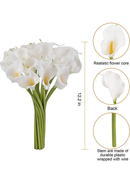 Mavi 20 Adet 5/10/15/20 Adet Gerçek Dokunmatik Calla Lily Yapay Çiçekler Calla Lily Buket Düğün Buket Gelin Ev Çiçek Dekorasyon (Yurt Dışından) modelleri