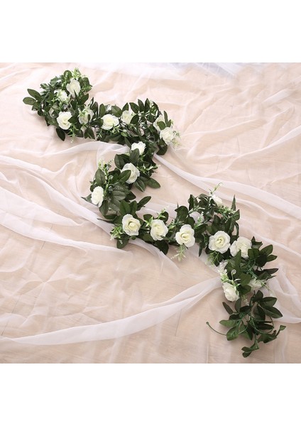 Gül Kırmızı Ipek Yapay Gül Asma Asılı Çiçekler Duvar Dekorasyonu Için Rattan Sahte Bitkiler Çelenk Bırakır Romantik Düğün Ev Dekorasyon (Yurt Dışından) fiyatları