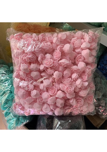 Açık Pembe 500 Adet Lot 500 Adet Çap 3 cm Köpük Gül Yapay Çiçekler Hediye Kutusu Diy Düğün Noel Ev Dekor Sanat Malzemeleri (Yurt Dışından)