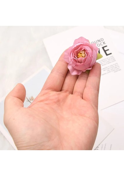 Pembe 50 Adet 50 Adet 3 cm Gül Tomurcukları Yapay Ipek Çiçek Başları Düğün Dekorasyon Dıy Doğum Günü Partisi Çelenk Scrapbooking Craft Sahte Çiçekler (Yurt Dışından)