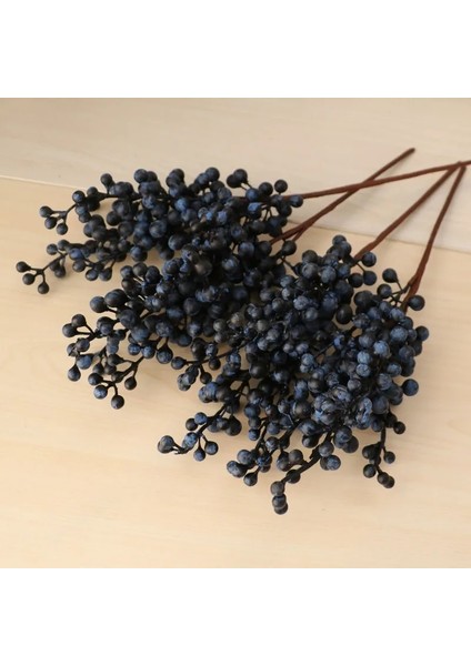 C-Green-1pc Köpük Yapay Berry Şube Çiçek Sahte Siyah Meyve Düğün Ev Masa Parti Dekor Noel Yeni Yıl Dıy Buket Aksesuarları (Yurt Dışından) modelleri