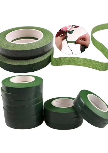 Sarı 1 Adet 30YARD Yapay Çiçek Kök Demir Tel Kök Kendi Başına Yap Kağıdı Çiçek Saplama Aksesuar Yeşil Çiçek Kök Bant Gül Sapları Zanaat Dekor (Yurt Dışından)