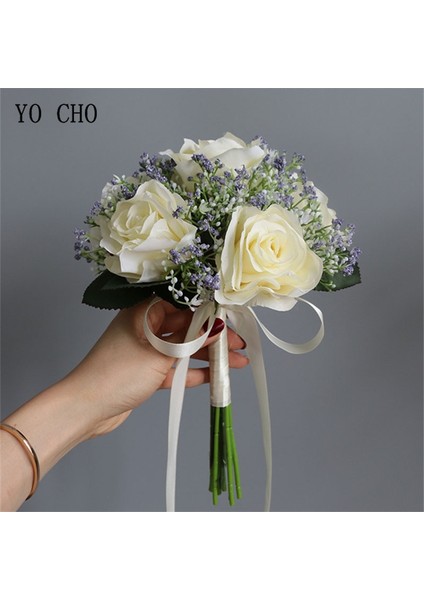 Kırmızı Yapay Güller Babysbreath Çiçek Buketi Ipek Gypsophila Sahte Çiçekler Düğün Dıy Ev Masa Vazo Dekorasyon Sahte Flores (Yurt Dışından) fiyatları