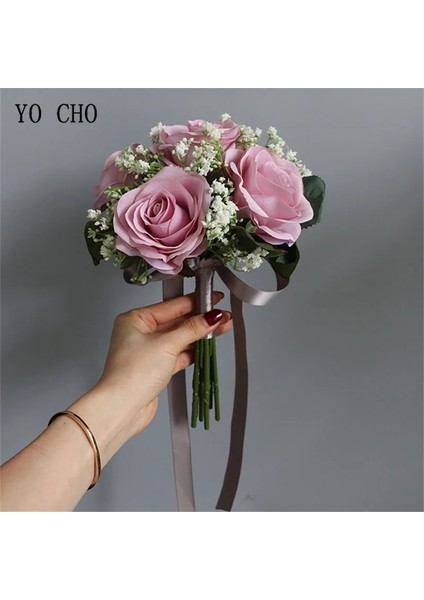 Kırmızı Yapay Güller Babysbreath Çiçek Buketi Ipek Gypsophila Sahte Çiçekler Düğün Dıy Ev Masa Vazo Dekorasyon Sahte Flores (Yurt Dışından) modelleri