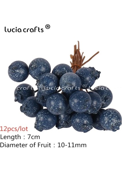 Stil 15 Mavi 6/10/12/50/70/90 Adet Mix Mavi Çiçek Kiraz Ercik Meyveleri Paketi Dıy Noel Düğün Pastası Hediye Kutusu Çelenkler Dekor C0302 (Yurt Dışından) fırsatları