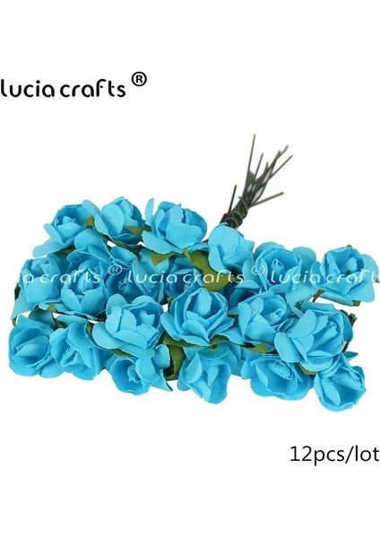 Stil 15 Mavi 6/10/12/50/70/90 Adet Mix Mavi Çiçek Kiraz Ercik Meyveleri Paketi Dıy Noel Düğün Pastası Hediye Kutusu Çelenkler Dekor C0302 (Yurt Dışından) indirimleri