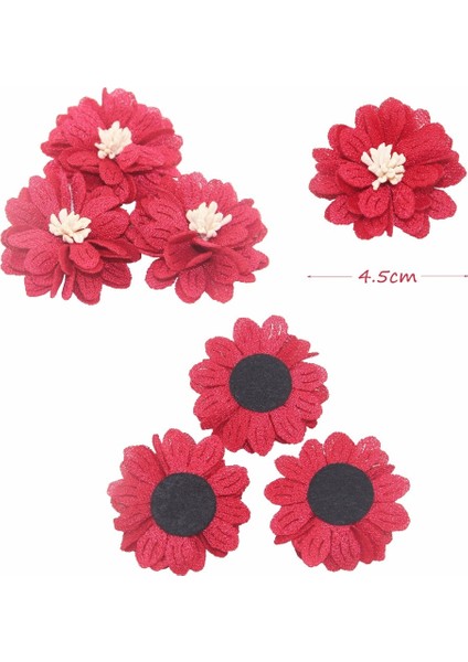Orkide 4.5cm 12 Adet/pc Çiçek Tomurcukları Çiçek Kafa Kumaş Kumaş Yapay Çiçek Zanaat Düğün Aplikler Konfeksiyon Aksesuarları (Yurt Dışından)
