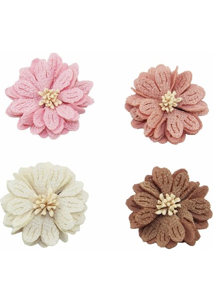 Orkide 4.5cm 12 Adet/pc Çiçek Tomurcukları Çiçek Kafa Kumaş Kumaş Yapay Çiçek Zanaat Düğün Aplikler Konfeksiyon Aksesuarları (Yurt Dışından)