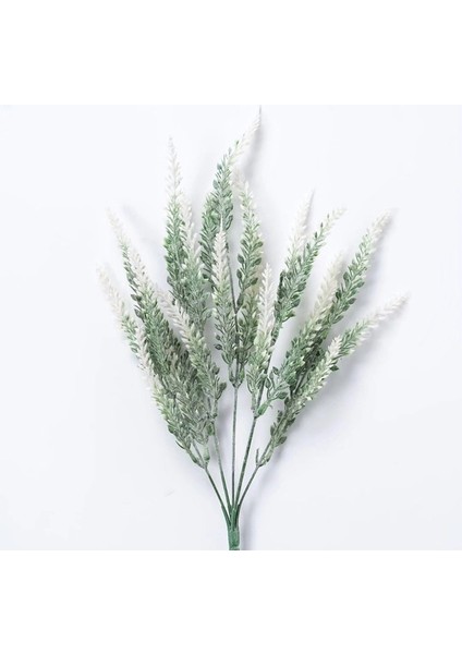 Beyaz 5 Adet Bir Demet Provence Lavanta Plastik Yapay Çiçekler Yanlış Bitkiler Düğün Ev Dekorasyon Noel Masa Dekorasyon (Yurt Dışından)