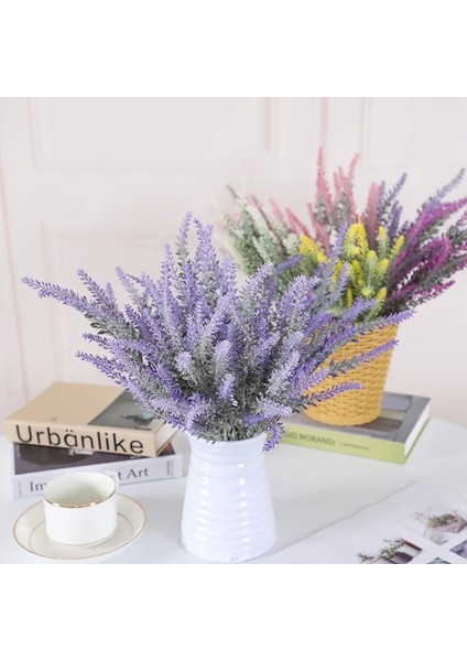 Beyaz 5 Adet Bir Demet Provence Lavanta Plastik Yapay Çiçekler Yanlış Bitkiler Düğün Ev Dekorasyon Noel Masa Dekorasyon (Yurt Dışından) fiyatları