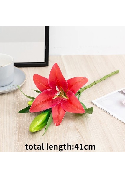 Q 10/2/1 Kafa Ipek Çiçek Yapay Zambak Çiçekleri Avrupa Renkli Sahte Gelin Çiçek Buketi Düğün Ev Partisi Dekorasyon (Yurt Dışından)