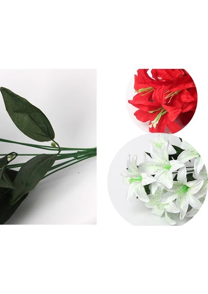 Q 10/2/1 Kafa Ipek Çiçek Yapay Zambak Çiçekleri Avrupa Renkli Sahte Gelin Çiçek Buketi Düğün Ev Partisi Dekorasyon (Yurt Dışından) indirimleri