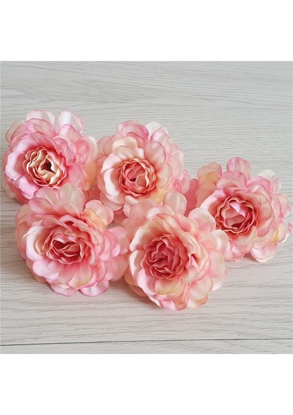 Derin Pembe 10 Adet 5 cm Yapay Ipek Şakayık Gül Çiçek Kafa Dıy Çiçek Duvar Hediye Kutusu Scrapbooking Düğün Ev Partisi Dekorasyon (Yurt Dışından)