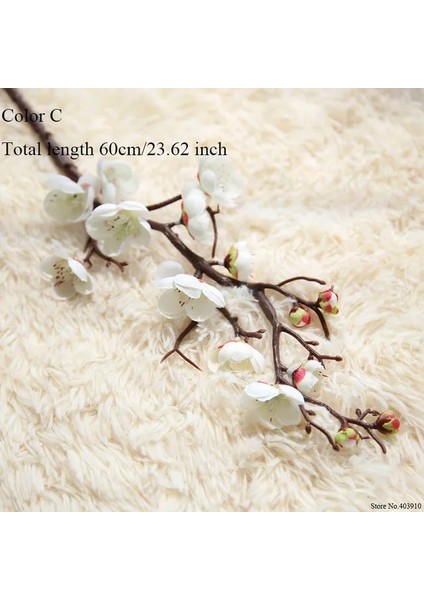 C Erik Kiraz Çiçekleri Yapay Ipek Çiçekler Flores Sakura Ağacı Dalları Ev Masa Oturma Odası Dekor Dıy Düğün Dekorasyon (Yurt Dışından)
