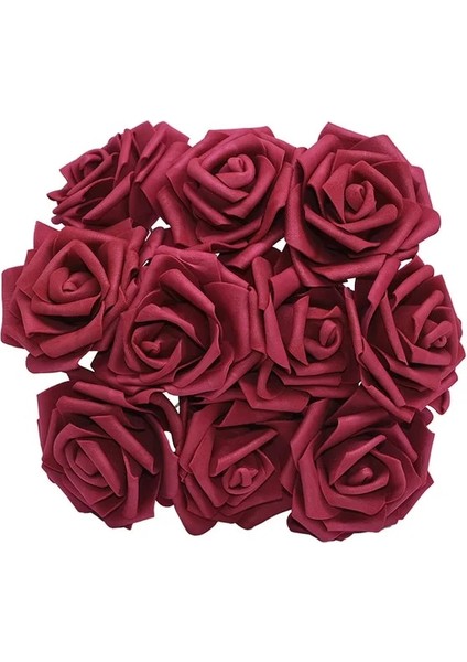 Bordo 20 Adet 10/20/30 Adet Yapay Köpük Gül Çiçekler Romantik Düğün Gelin Buketi Parti Dekor Doğum Günü Hediyesi Karalama Defteri Dıy Zanaat Kaynağı (Yurt Dışından)