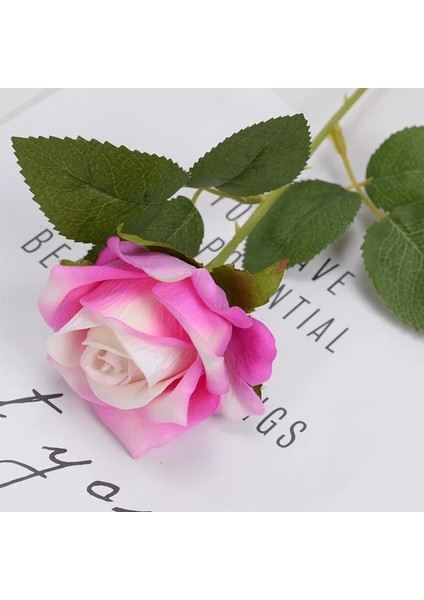 Koyu Pembe Gül 3 Adet 3/5/10/20 Adet Güller Yapay Çiçekler Gül Çiçek Şube Yapay Kırmızı Güller Sahte Gül Düğün Ev Dekor Için (Yurt Dışından)