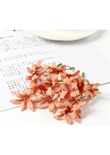 Orange 10 Adet 10/20 Adet Yapay Ipek Çiçekler Kafa Degrade Orkide Manolya Çiçek Ev Noel Dekorasyon Için Dıy Firkete Aksesuarları (Yurt Dışından)