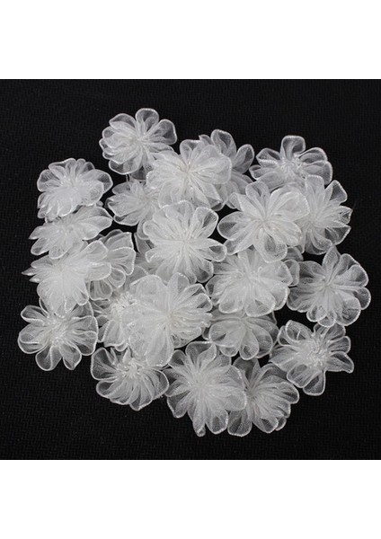 C7 24 Adet 22MM Renkli Organze Ilmek Kızlar Yapay Çiçek Rozet Yay Şapkalar Malzeme Dıy Konfeksiyon Dikiş Aksesuarları B0905 (Yurt Dışından)
