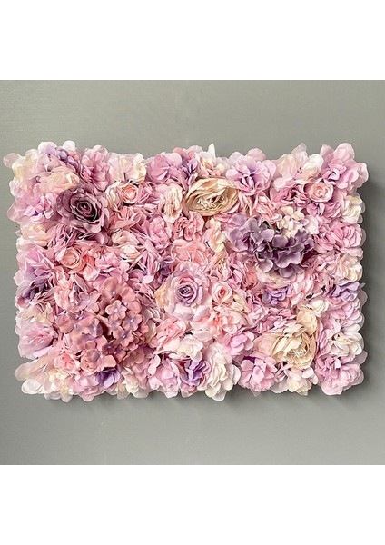 Mor Pembe Ipek Gül Çiçekler 3D Zemin Duvar Düğün Dekorasyon Yapay Çiçek Duvar Paneli Ev Dekor Arka Planında Bebek Duş (Yurt Dışından)