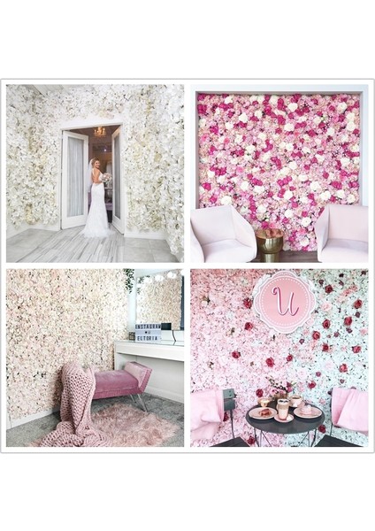 Mor Pembe Ipek Gül Çiçekler 3D Zemin Duvar Düğün Dekorasyon Yapay Çiçek Duvar Paneli Ev Dekor Arka Planında Bebek Duş (Yurt Dışından) modelleri