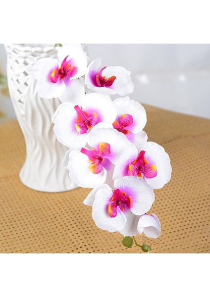 Gül Kırmızı Yapay Ipek Beyaz Orkide Çiçekleri Yüksek Kaliteli Kelebek Güve Phalaenopsis Düğün Ev Festivali Dekorasyon Için Sahte Çiçek (Yurt Dışından)