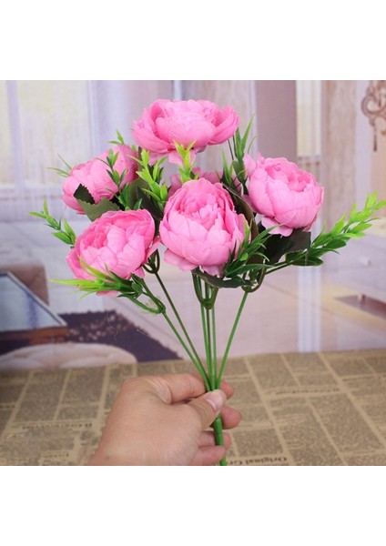 Açık Pembe 1 Demet Simülasyon Şakayık Çiçeği Ipek Gül Buketi Şakayık Vintage Gelin Buketi Sahte Çiçek Ev Dıy Noel Düğün Dekorasyonu (Yurt Dışından) fırsatları