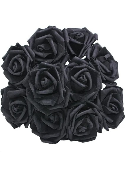 Siyah 10 Adet 10/20/30 Adet 8 cm Yapay Pe Köpük Gül Çiçek Gelin Buketleri Düğün Masa Ev Partisi Süslemeleri Dıy Karalama Defteri Malzemeleri (Yurt Dışından)