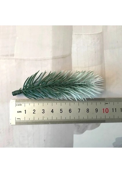 Mavimsi Beyaz 10 cm 10 Adet Çam Dalları Yapay Sahte Bitki Yapay Çiçek Şube Noel Partisi Dekorasyon Dıy Aksesuarları Buket Hediye Kutusu (Yurt Dışından)