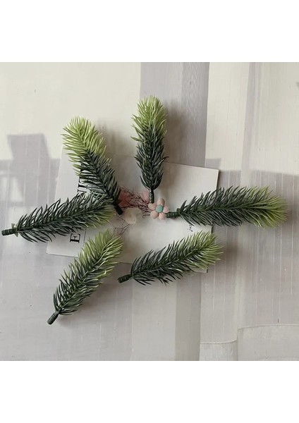 Mavimsi Beyaz 10 cm 10 Adet Çam Dalları Yapay Sahte Bitki Yapay Çiçek Şube Noel Partisi Dekorasyon Dıy Aksesuarları Buket Hediye Kutusu (Yurt Dışından) modelleri