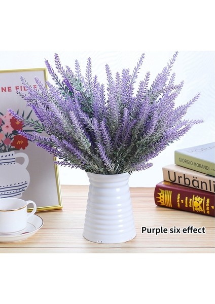 Lotus Rengi 5 Adet Bir Demet Provence Lavanta Plastik Yapay Çiçekler Yanlış Bitkiler Düğün Ev Dekorasyon Noel Masa Dekorasyon (Yurt Dışından)