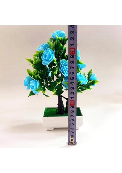 Pembe Yapay Çiçek Bitki Gül Saksı Bonsai Ofis Bahçe Masaüstü Süs Dekor Ev Dekor Için Saksıda Yapay Çiçekler (Yurt Dışından)