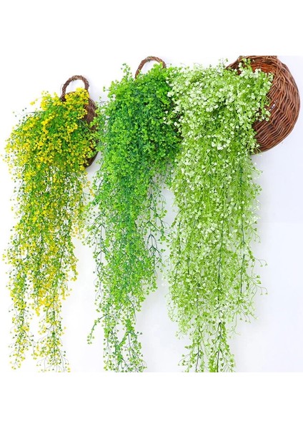Sütlü Beyaz 80 cm Yapay Bitki Rattan Altın Çan Söğüt Çekim Düğün Ev Bar Duvar Asılı Dekorasyon Çiçek Plastik Çiçek (Yurt Dışından) fiyatları